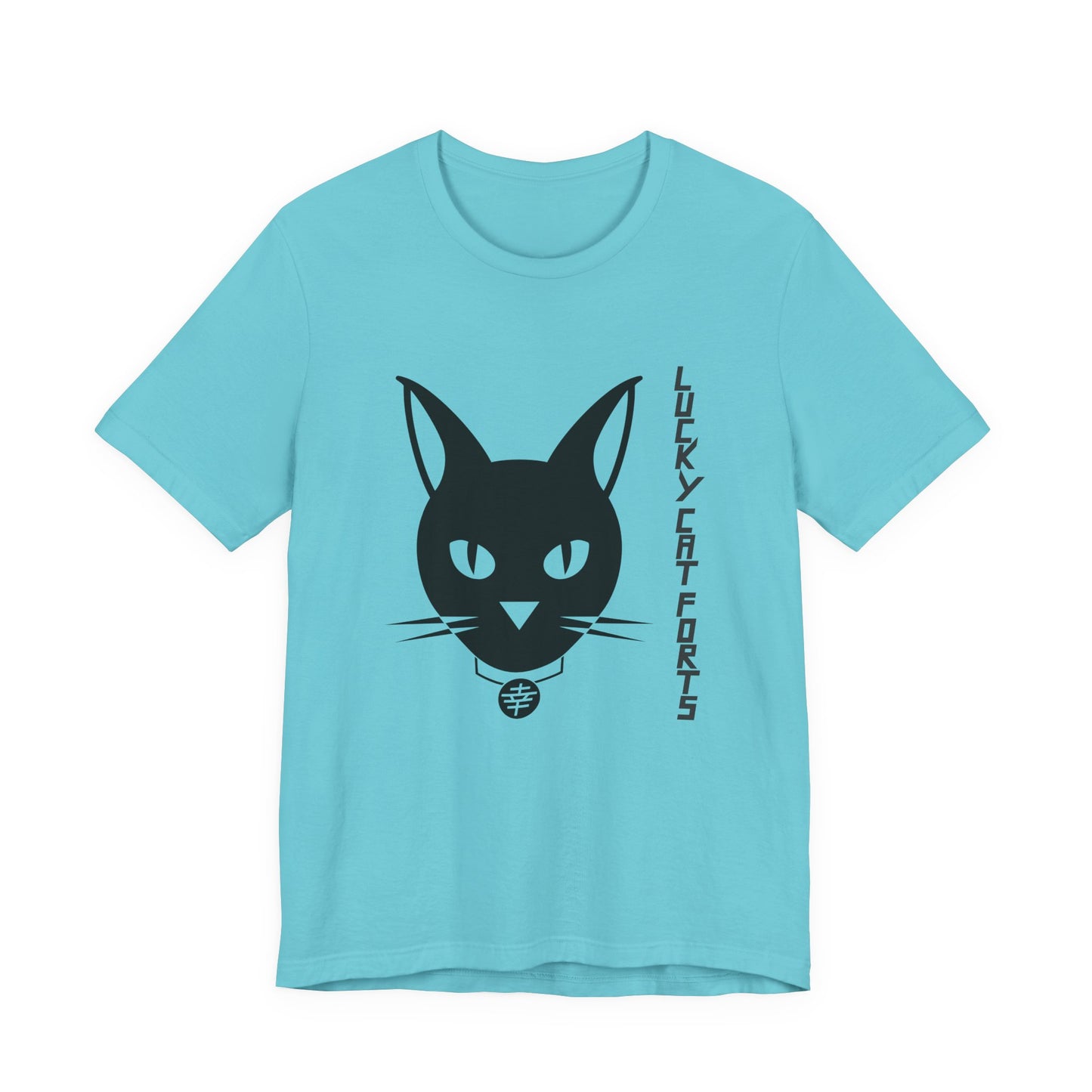 Lucky Cat Jersey Tee - Unisex, Cat Lover Shirt, Casual Gift, Fun Everyday Wear, Lucky Charm Apparel