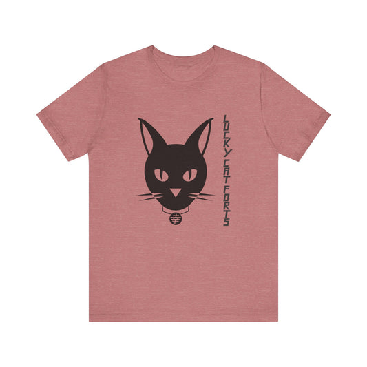 Lucky Cat Jersey Tee - Unisex, Cat Lover Shirt, Casual Gift, Fun Everyday Wear, Lucky Charm Apparel