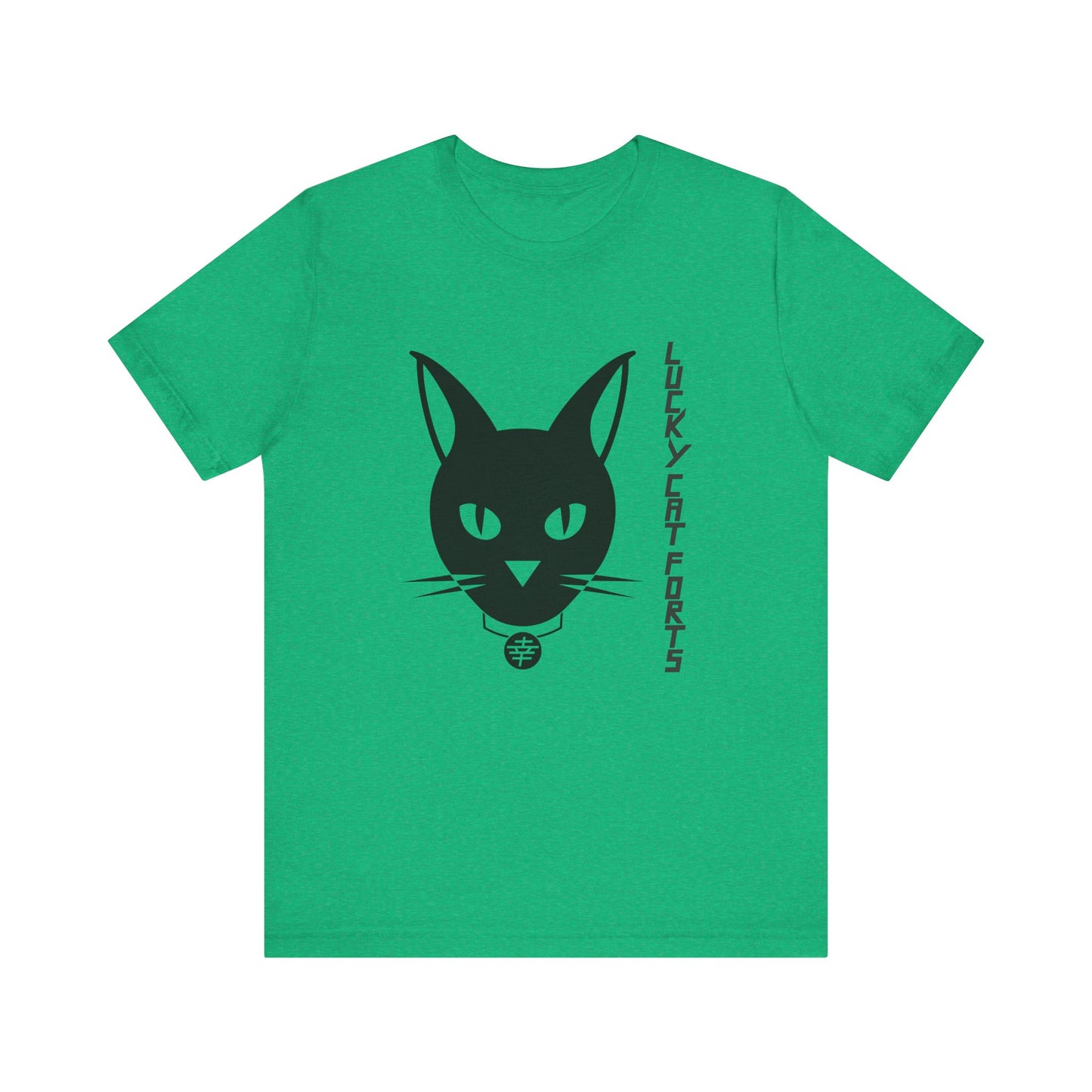 Lucky Cat Jersey Tee - Unisex, Cat Lover Shirt, Casual Gift, Fun Everyday Wear, Lucky Charm Apparel