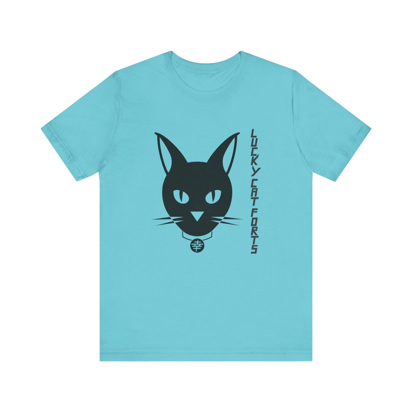 Lucky Cat Jersey Tee - Unisex, Cat Lover Shirt, Casual Gift, Fun Everyday Wear, Lucky Charm Apparel