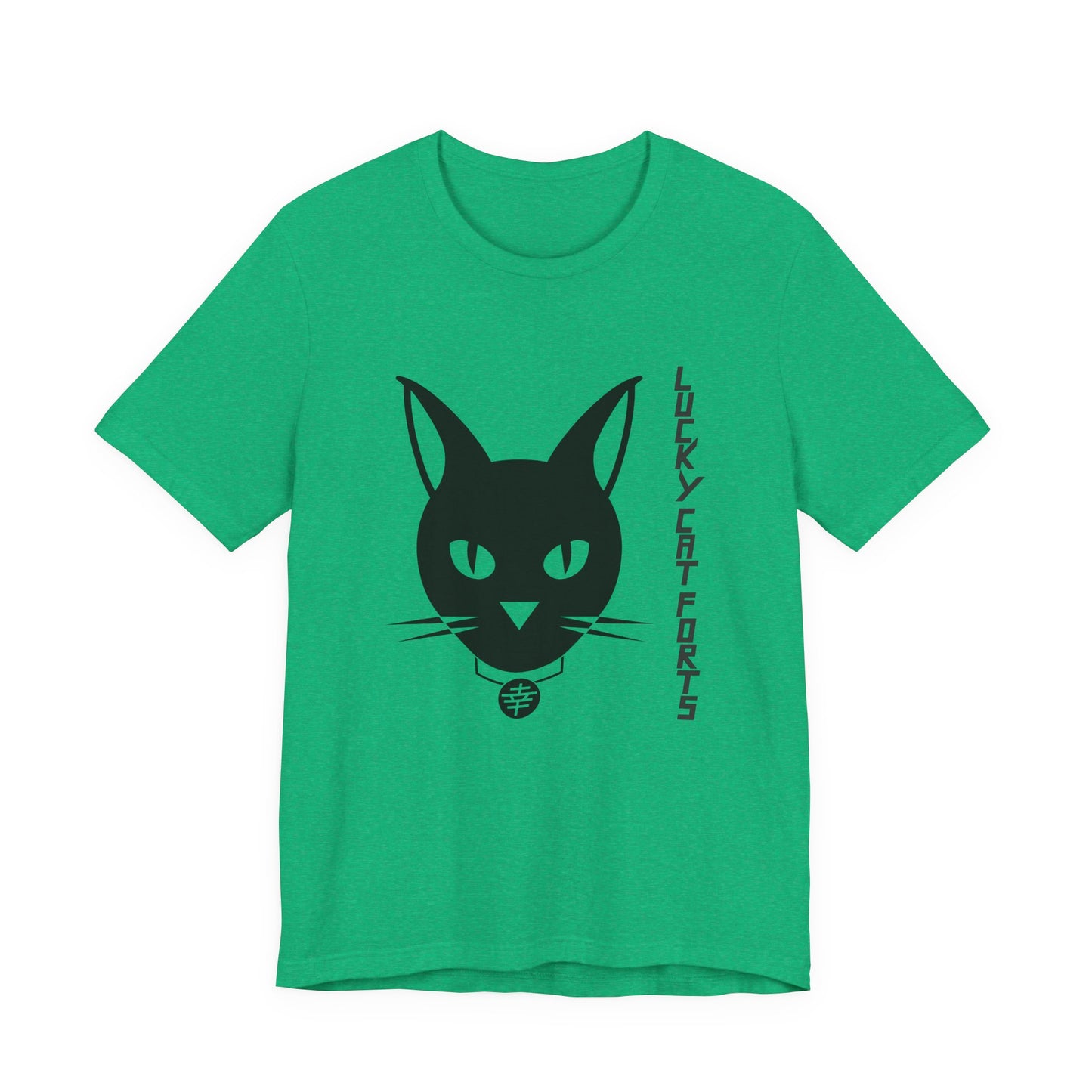Lucky Cat Jersey Tee - Unisex, Cat Lover Shirt, Casual Gift, Fun Everyday Wear, Lucky Charm Apparel