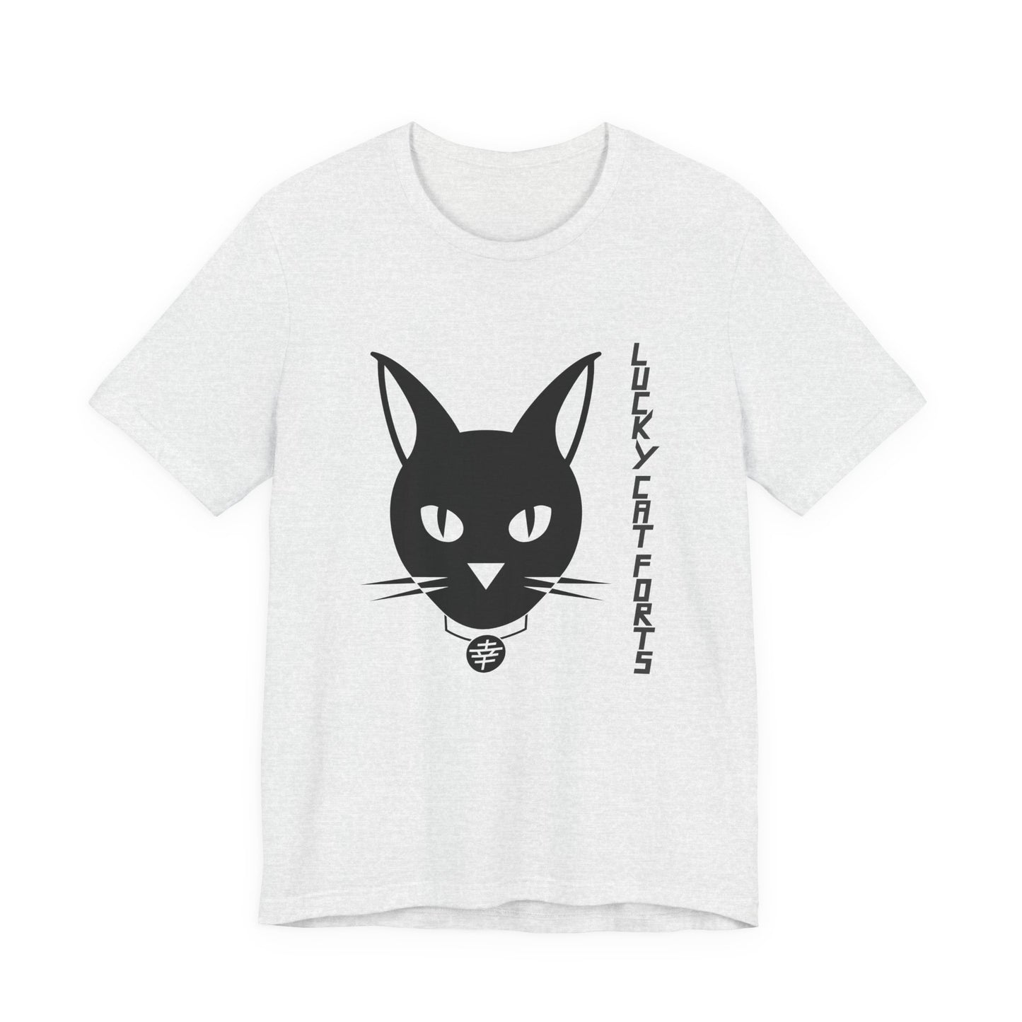 Lucky Cat Jersey Tee - Unisex, Cat Lover Shirt, Casual Gift, Fun Everyday Wear, Lucky Charm Apparel